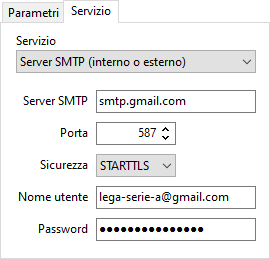 Plug-in screenshot 5/B: Invio formazione |
          Invio e-mail (servizio SMTP)